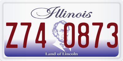 IL license plate Z740873