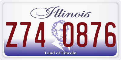 IL license plate Z740876