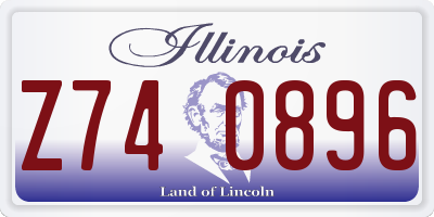 IL license plate Z740896