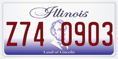 IL license plate Z740903