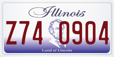 IL license plate Z740904