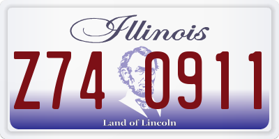 IL license plate Z740911