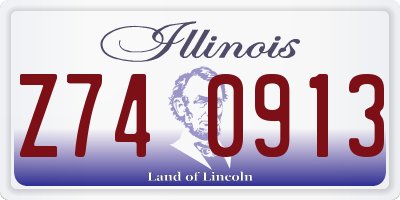 IL license plate Z740913