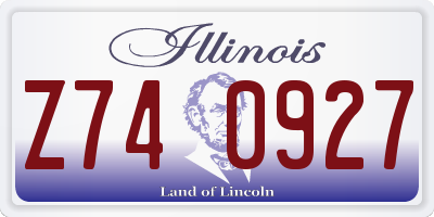 IL license plate Z740927