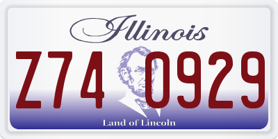IL license plate Z740929