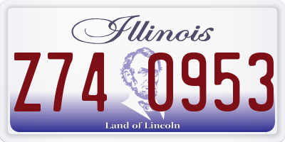 IL license plate Z740953