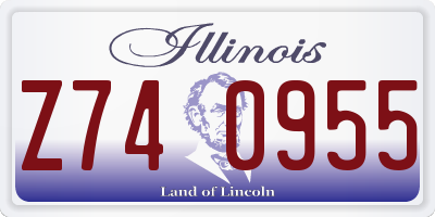IL license plate Z740955