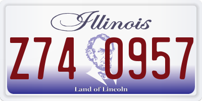 IL license plate Z740957