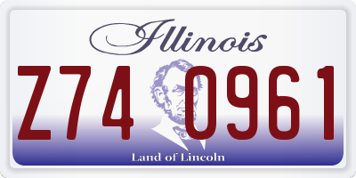 IL license plate Z740961