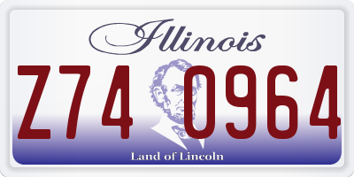 IL license plate Z740964