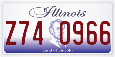 IL license plate Z740966