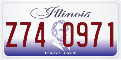IL license plate Z740971