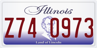 IL license plate Z740973