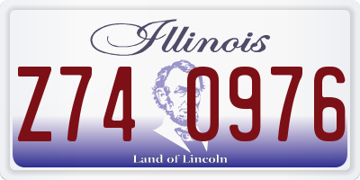 IL license plate Z740976