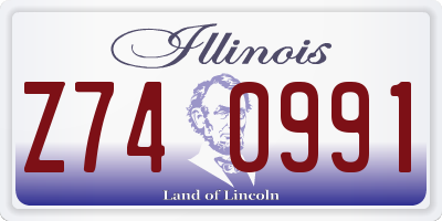 IL license plate Z740991