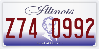 IL license plate Z740992