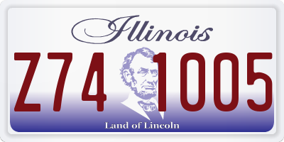 IL license plate Z741005