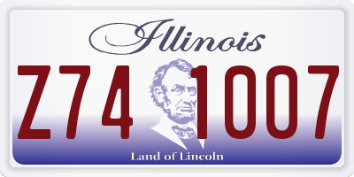 IL license plate Z741007