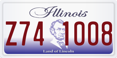 IL license plate Z741008