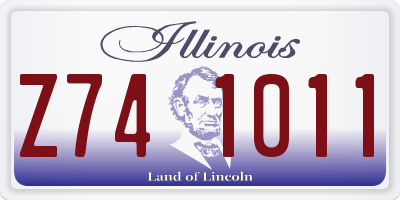 IL license plate Z741011