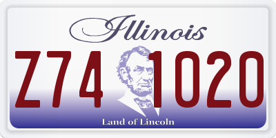 IL license plate Z741020