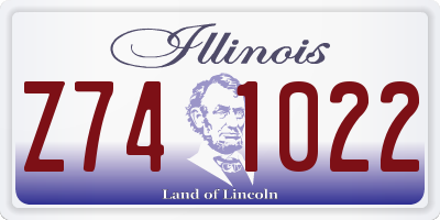 IL license plate Z741022