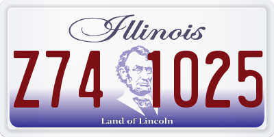 IL license plate Z741025