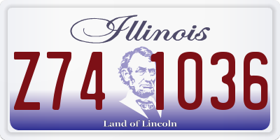IL license plate Z741036