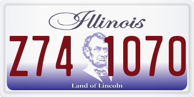 IL license plate Z741070