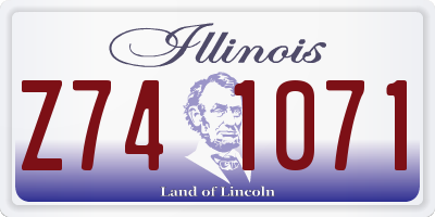 IL license plate Z741071