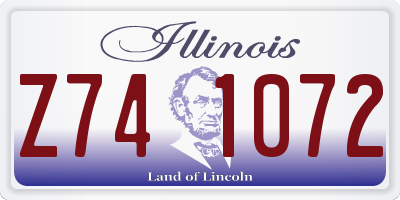 IL license plate Z741072