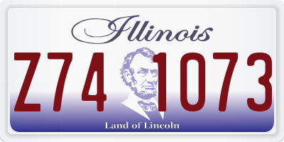 IL license plate Z741073