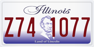 IL license plate Z741077