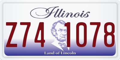 IL license plate Z741078