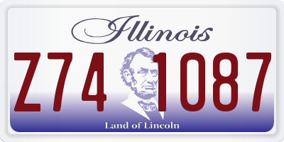 IL license plate Z741087