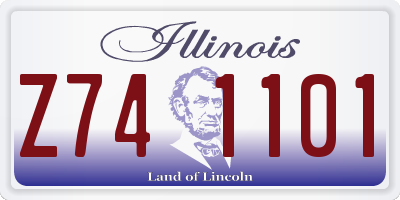 IL license plate Z741101