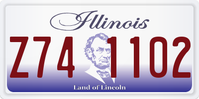 IL license plate Z741102