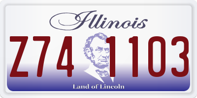 IL license plate Z741103