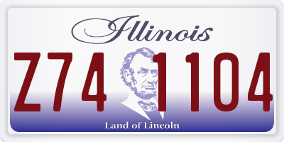 IL license plate Z741104