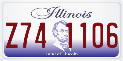 IL license plate Z741106
