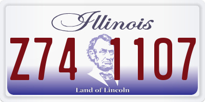 IL license plate Z741107