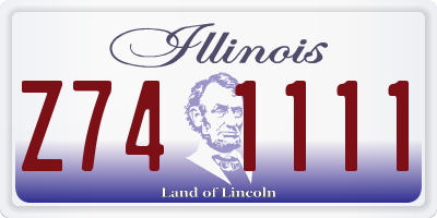 IL license plate Z741111