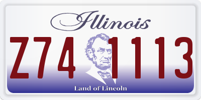 IL license plate Z741113