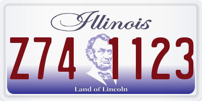 IL license plate Z741123