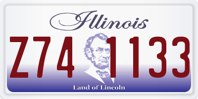 IL license plate Z741133