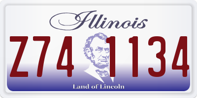 IL license plate Z741134