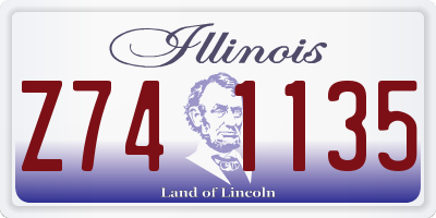 IL license plate Z741135