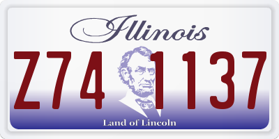 IL license plate Z741137