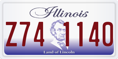 IL license plate Z741140