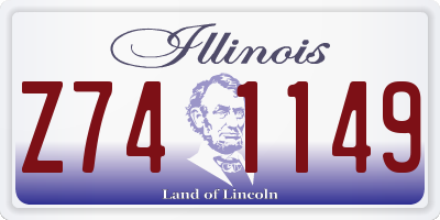 IL license plate Z741149